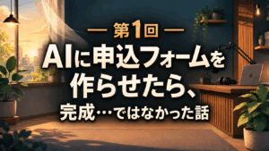 第1回 AIに申込フォームを作らせたら、完成…ではなかった話
