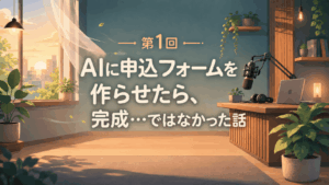 第1回 AIに申込フォームを作らせたら、完成…ではなかった話