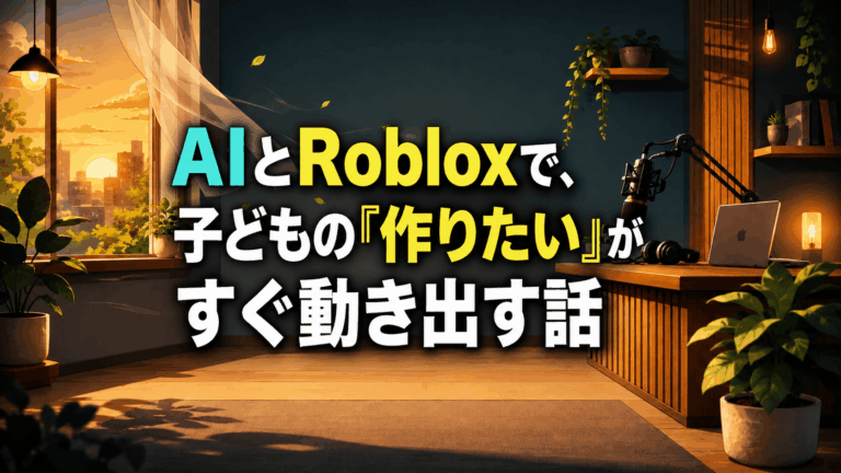 第2回 AIとRobloxで、子どもの「作りたい」がすぐ動き出す話