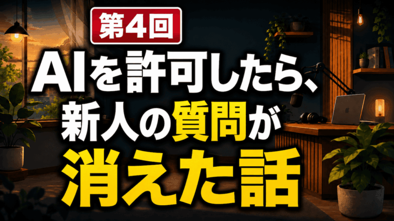 第4回 AIを許可したら、新人の質問が消えた話